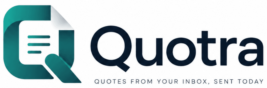 Quotra — quotes from your inbox, sent today